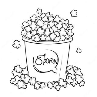 Popcorn Kleurplaten