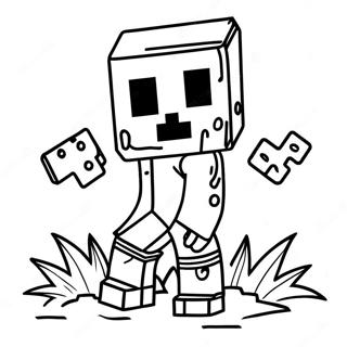 Minecraft Zombie Kleurplaat 27533-25067