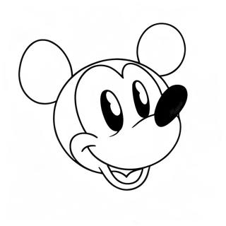 Mickey Mouse Gezicht Kleurplaat 27673-25180