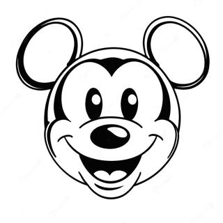 Blije Mickey Mouse Gezicht Kleurplaat 27674-25181