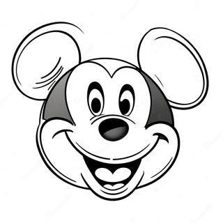 Blije Mickey Mouse Gezicht Kleurplaat 27674-25183