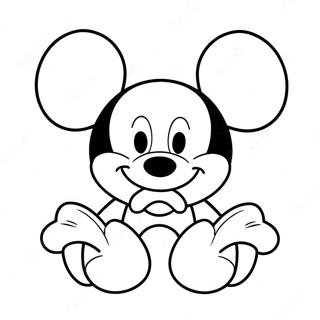 Blije Mickey Mouse Gezicht Kleurplaat 27674-25184