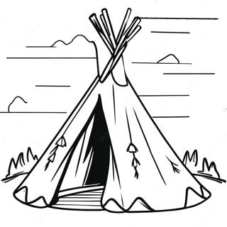 Teepee Kleurplaat 27703-25203