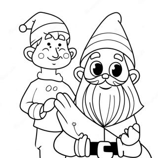 Kerstman En Elf Kleurplaat 27803-25282