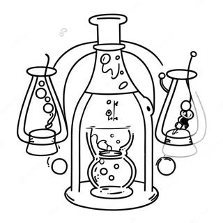 Kleurplaat Van Kleurrijke Wetenschappelijke Experiment 27935-25384