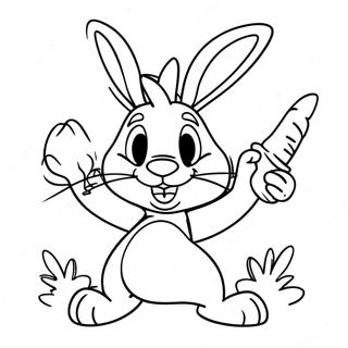 Grappige Bugs Bunny Met Wortel Kleurplaat 27975-25416