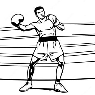 Muhammad Ali In De Ring Kleurplaat 28165-25565