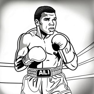 Muhammad Ali In De Ring Kleurplaat 28165-25568