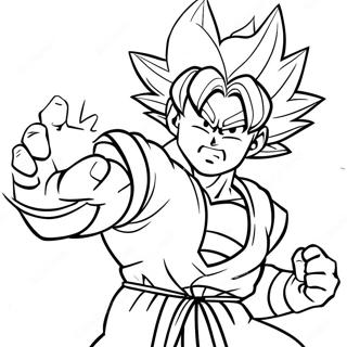 Goku Super Saiyan 4 In Actie Kleurplaat 28406-25749