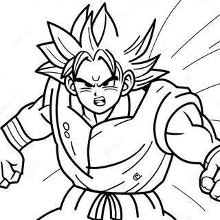 Goku Super Saiyan 4 In Actie Kleurplaat 28406-25751