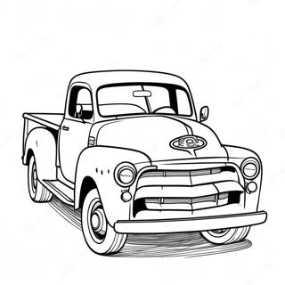 Vintage Pickup Truck Kleurplaat 28526-25846