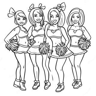 Kleurplaat Van De Cheerleaders Van De Houston Texans 28717-25992