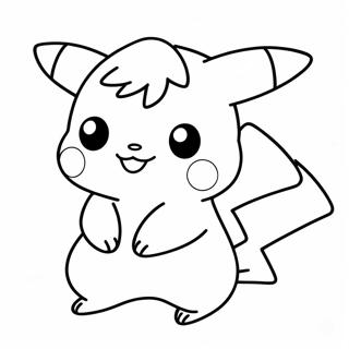 Schattige Chibi Pikachu Kleurplaat 28937-26165