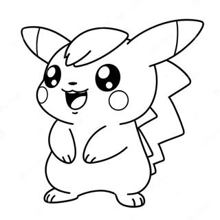 Schattige Chibi Pikachu Kleurplaat 28937-26167