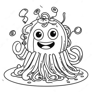 Grappige Spaghetti Monster Kleurplaat 29057-26262