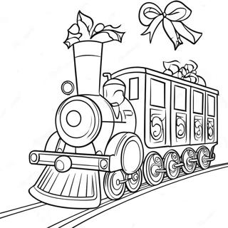 Feestelijke Kersttrein Met Cadeaus Kleurplaat 29107-26304