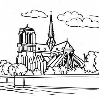 Notre Dame Kathedraal Kleurplaat 29137-26327