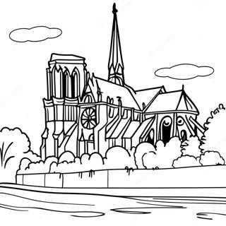 Notre Dame Kathedraal Kleurplaat 29137-26328