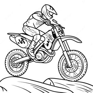 Dirt Bike Racen Kleurplaat 291-235