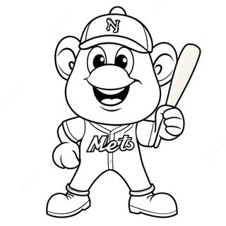 New York Mets Mascotte Kleurplaat 29247-26416