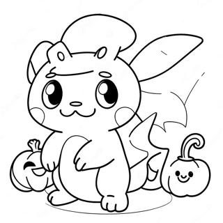 Schattige Halloween Pokemon Kleurplaten