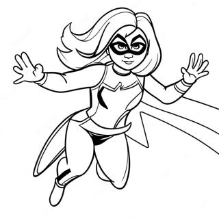 Ms Marvel In Actie Kleurplaat 29378-26509