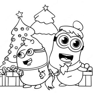 Minions Kerst Kleurplaat 29557-26650