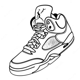 Classic Jordan 5 Sneaker Kleurplaat 30349-27276