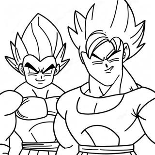 Goku En Vegeta Kleurplaten