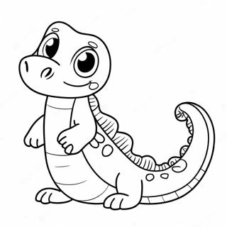 Schattige Cartoon Salamander Kleurplaat 30709-27562