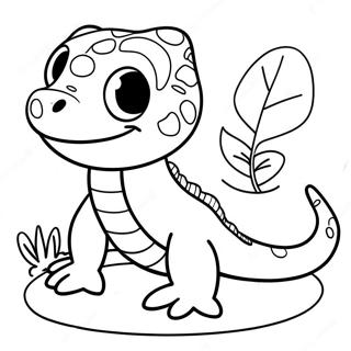 Schattige Cartoon Salamander Kleurplaat 30709-27564