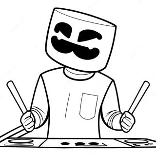 Dj Marshmello Kleurplaat 30788-27623