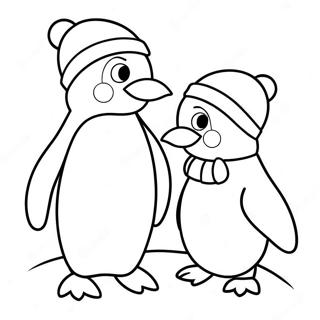 Schattige Kerst Pinguin Kleurplaat 30928-27735