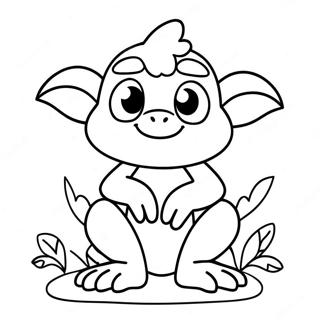 Grookey Kleurplaat 31078-27856