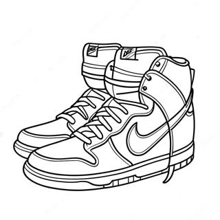 Kleurige Nike Dunk Schoenen Kleurplaat 31099-27876