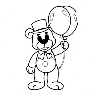 Kleurplaat Van Toy Freddy Met Kleurrijke Ballonnen 31249-27994