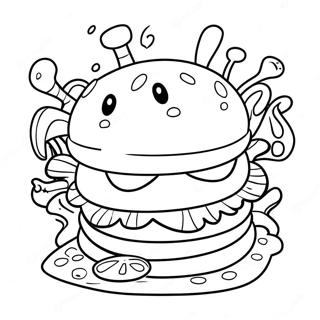 Krabby Patty Kleurplaat 31398-28110