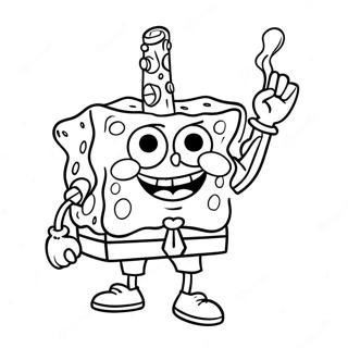 Spongebob Stoner Kleurplaat 31488-28184