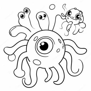 Schattige Cartoon Bacterien Kleurplaat 31519-28210