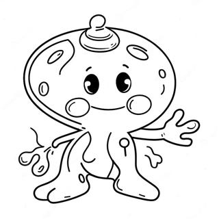 Bacterie Cartoon Personage Kleurplaat 31548-28231