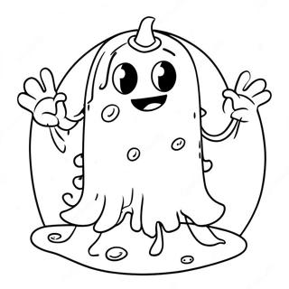 Bacterie Cartoon Personage Kleurplaat 31548-28232