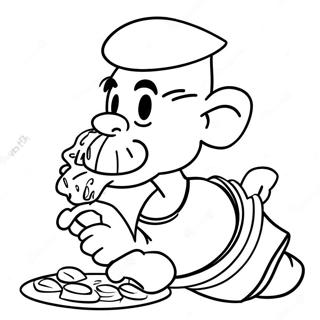 Kleurplaat Van Popeye Die Spinazie Eet 31799-16346