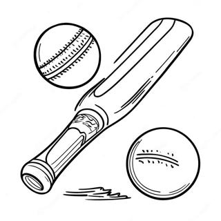 Cricketbat En Bal Kleurplaat 31889-16407