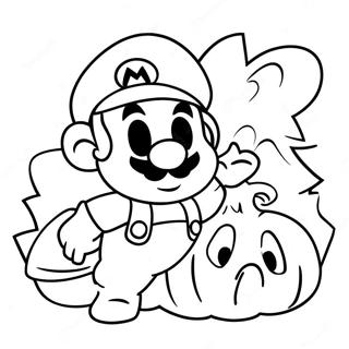 Mario Halloween Kleurplaat 32139-16606