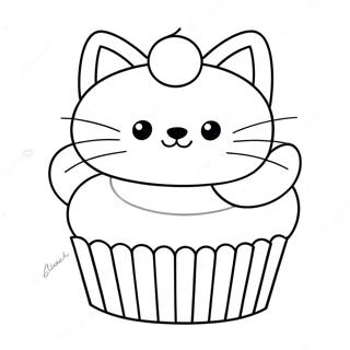 Kitty Cupcake Kleurplaat 32199-16654