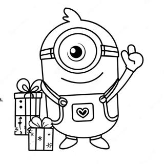 Minion Kerst Kleurplaat 32209-16663