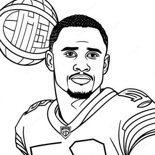 Jalen Hurts Kleurplaat 32269-16710