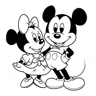 Kleurplaat Van Mickey En Minnie 32369-16791