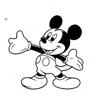 Kleurplaat Van Mickey Mouse In Een Speelse Houding 32370-16794