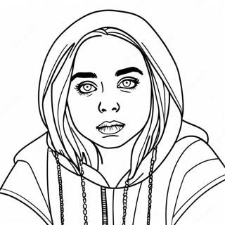 Billie Eilish Kleurplaat 3248-2649